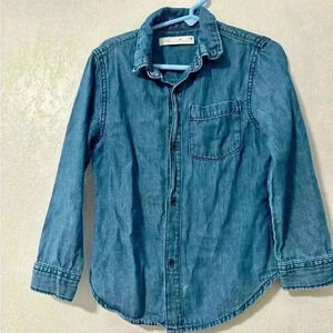62. Zara Boys Denim Shirt size 6T